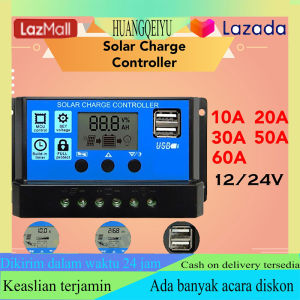 Solar Charge Controller 10A /30A LCD LED Display Solar PWM 12V/24V USB Panel Surya Charge