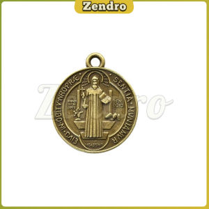 ZEO St. Benedict Medal Alloy Material Badges Pendant Front and Back All Have Patterned