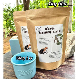 [TẶNG LY] Tiêu Đen Nguyên Hạt Tự Nhiên Nông Sản Nhà Trồng 1kg Dùng Làm Gia Vị -Trạm Gốm Sứ Decor