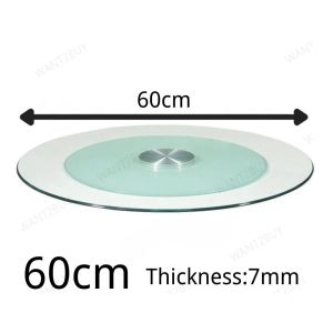 UMI 60/70/80cm Lazy Susan Tempered Glass Rotating Round Turn Dining Table Top Tempered Glass Meja Makan Kaca Pusing 玻璃转盘