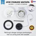 AFUR WASTAFEL 11/2 11/4 INCH SARINGAN PEMBUANGAN AIR BAK CUCI PIRING PLASTIK / STAINLESS TERMURAH. 