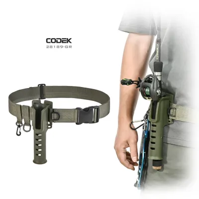 Portable Belt Rod Holder Fishing Gear Tackles Accessories Adjustable Waist Fishing Rod Holder Fishing Rod Pole Inserter