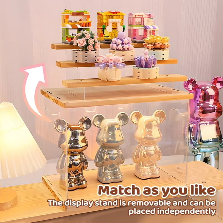 4/5Layers%20Acrylic%20Display%20Box%20Toy%20Storage%20Case%20Dustproof%20Desktop%20Organizer%20Storage%20Wooden%20Display%20Box%20With%20Lights%20-%20Image%203