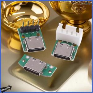 【jianzhanqinl】 บอร์ดอะแดปเตอร์ USB 5ชิ้น TYPEC16P กับเทอร์มินัล2.54ขาสำหรับอัปเกรดพร้อมรูสำหรับตรึง