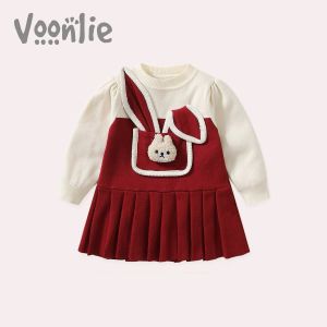 [L2]Váy nhung thỏ xếp ly bé gái xinh xắn 10-20kg