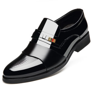 【KLEE】Leather Shoes Mens Business Formal Wear Shoes British Style Black Casual Leather Shoes For Mens