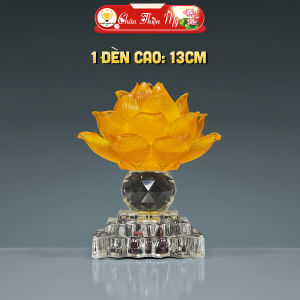 Đèn Pha Lê Hoa Sen Lưu Ly Có Sẵn LED CHÂN THIỆN MỸ Đèn Trang Trí Thờ Cúng Bàn Thờ Gia Tiên HSLL-16
