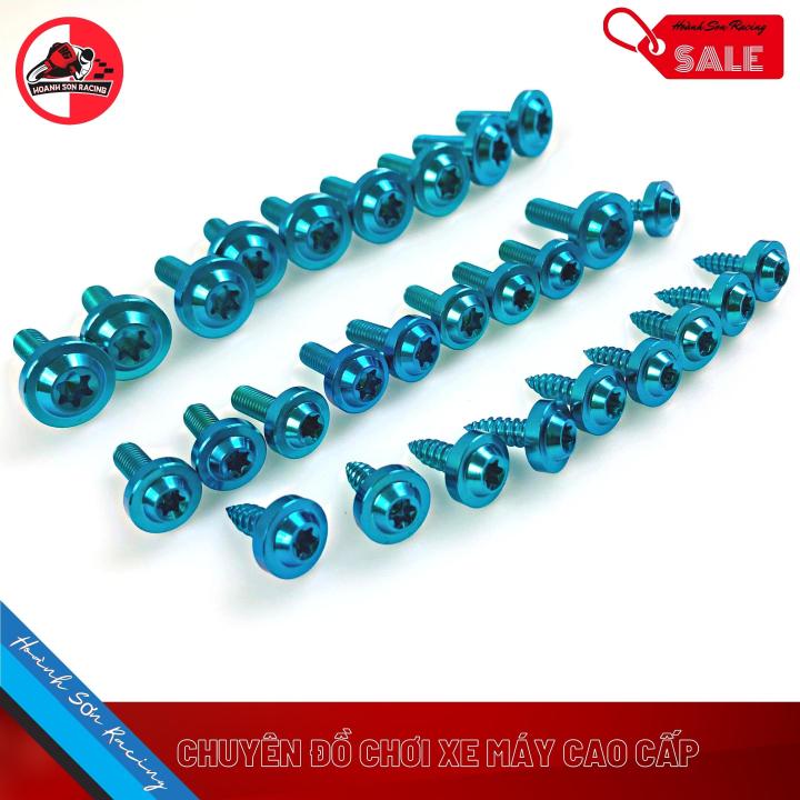 Full bộ ốc dàn áo titan gr5 chính hãng màu xanh lục bảo-Bộ ốc dàn áo ...