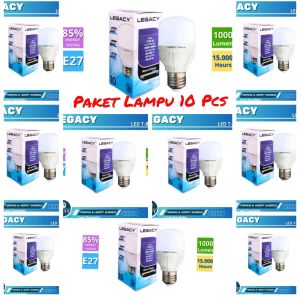 Paket Lampu 10 Watt (10 Pcs) Bulb Hemat Energi COD ( 10 Bohlam )