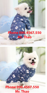 Áo vải Len dày cho Chó Mèo  Áo Giữ ấm có tay. Quần Áo Thú Cưng