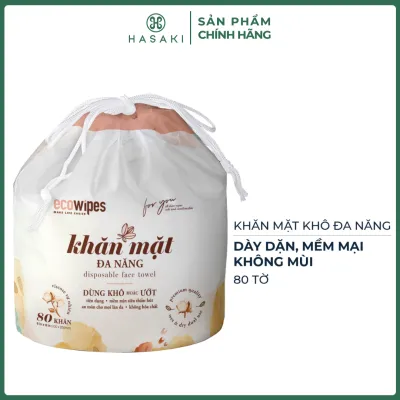 Khăn Mặt Khô Đa Năng EcoWipes Không Mùi Cuộn 80 Tờ Hasaki Sản Phẩm Chính Hãng