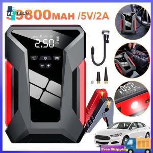 [ VKTECH ] Professional Tire Repair Kit with Auto-Shutoff Inflator and Power Bank for Roadside Repairs
