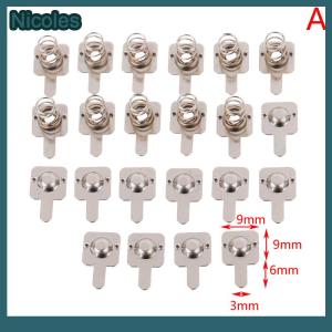 [Nicoles] 10pair 9x9mm Replacement Metal Batteries Spring Contact Plate For AAA