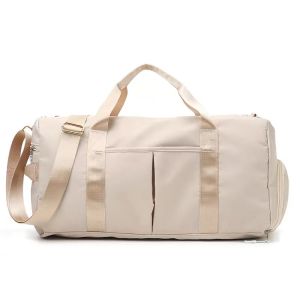 (FE SPORT) Sports Gym Bag Fitness Bag Travel Handbag Fashion Waterproof Swimming Sports Yoga Bag with Shoe Compartment