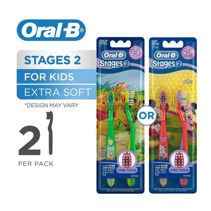 Oral-B Stages 2 Disney Junior Mickey Toothbrush 2 Counts | Lazada Singapore