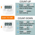 Kitchen Digital Timer Cooking Baking Countdown Timer Large Magnetic LCD Digital Stopwatch Alarm with Stand Electronic Study Alarm Clock Student Learning Mute Kitchen Utensils Tools. 