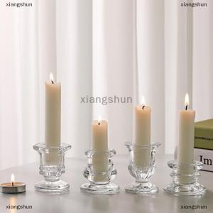 [COD] xiangshun เชิงเทียนแก้วแปลกใหม่ตกแต่งแบบนอร์ดิกเชิงเทียนโรแมนติกยืนเทียนตั้งโต๊ะเครื่องประดับงานแต่งงานของขวัญเครื่องประดับ