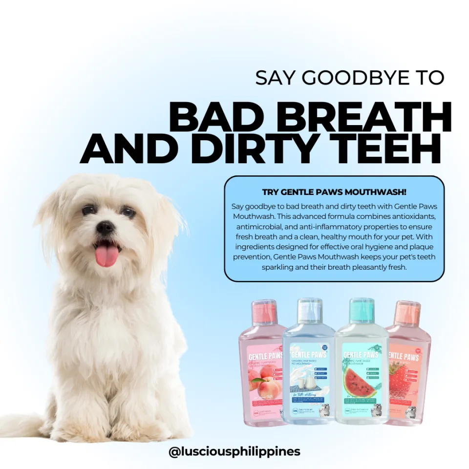 Luscious 500ml Gentle Paws Natural Organic Pet Mouthwash Oral Care