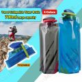 Travel Collapsible Folding Drink Water Bottle Sports Kettle Flexible Foldable Drink Water Bag 700ml. 