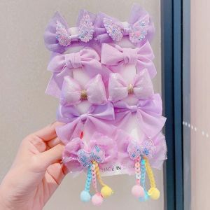 Jepitan Rambut Anak Perempuan Bunga Pita isi 10 pcs