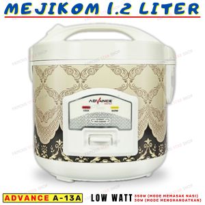 Mejikom 12 Liter Motif Batik Rice Cooker ADVANCE A-13 100% ANTI LENGKET Daya 30W Menghangatkan & 350W Memasak - 3 in 1 Menanak Menghangatkan dan Mengukus - FSS penanak nasi