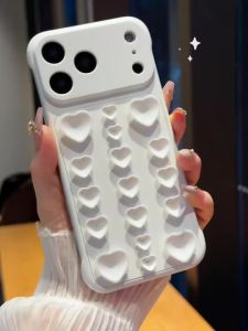 Ultra Thin Frameless Heart 3D Suction Cup Candy Silicone Case For iPhone 17 18 16 15 14 13 Pro Max Adsorption Shockproof Cover