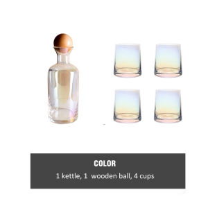 Large-capacity Jug Transparent Cold Water Kettle Water Pitcher Cold Water Jug Kettle Stained Cups Circula Set Cold Kettle