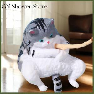 [GN Store] 1 5Pcs New Fish Tank Fishing Cat Hanging Mini Creative Landscape Decoration Aquarium Fish Tanks Ornament Miniature Figurines