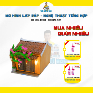Mô Hình Tự Ráp Bằng Gỗ - Mô Hình Kiến Trúc Hội An - Thế Giới Tí Hon - HA164-03 Hiệu Vải