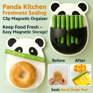 Sealing Clip Dustproof Cute Clip Black and White Magnetic Wall Hanging Multifunction Fashion Snack Bag