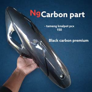 Black Carbon cover knalpot honda  pcx 150