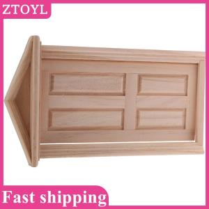 ZTOYL💝 1:12 Dollhouse Miniature Simulation DIY Wooden Spire Door Furniture Accessories