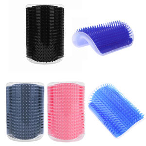แปรงขนสัตว์มุมพลาสติกกันรอยขีดข่วนแปรงโค้งเครื่องนวดขนสัตว์ด้วยตนเองหวีจัดแต่งทรงผม