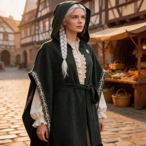 26 New model steam lace hooded cape cos Clothing Halloween stage performance costume hooded cape