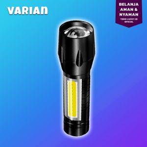 Senter Mini 300 Lumens XPE COB Rechargeable Free Box