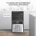 Lecon ice maker  Commercial Ice Maker Machine, Auto Makes 50KG/24 Hrs Cube Ice, With 45KG Ice Storage Capacity.Stainless Steel Under Counter Ice Machine Ideal for Coffee Shop, Bars, Home and Restaurant. 