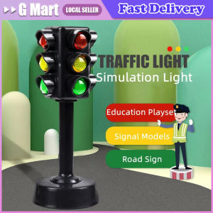 Simulation Traffic Lights Model Plastic Parking Scene Signal Lamp Traffic Rule Cognition Toy Kids Early Education Toy AccessorieMini Traffic Signs Road Light Block with Sound LED Safety Education Toy for Children Mini Traffic Signs Light