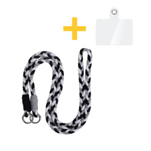 Universal Phone Braided Rope Cross-body Shoulder Lanyard with Patch Anti-lost Neck Wrist Hanging Rope