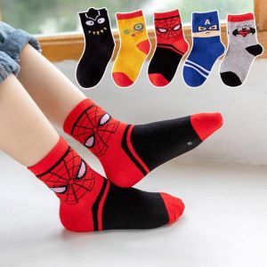 Set 5 Đôi Tất Siêu Nhân Cao Cổ Cho Bé Siêu Hot Trẻ Em 1-9 Tuổi