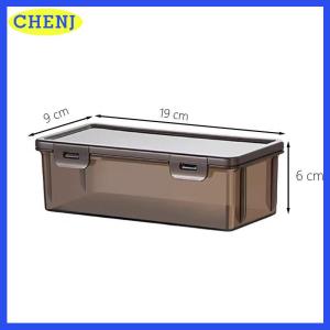 CHENJ Hộp lưu trữ nhựa trong suốt màu đen có nắp đậy cho bút bút chì bút đánh dấu đồ dùng học tập & tổ chức văn phòng tổ chức bàn