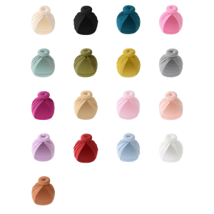 Cotton Baby Headwrap Caps Breathable Nursery Hat Soft Breathable Turban Hat for 0 to 6 Month Infant Special Occasion
