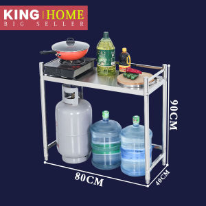 Metal gas stove rack kitchen storage rack microwave oven rack vegetable cutting table combination storage rack