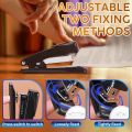 Stapler and Tape Dispenser Set, 11 in 1 Office Supplies Set, Black Desk Accessories with Staple Remover,, Ballpoint Pen, Clear Tape, and 1000pcs Staples. 