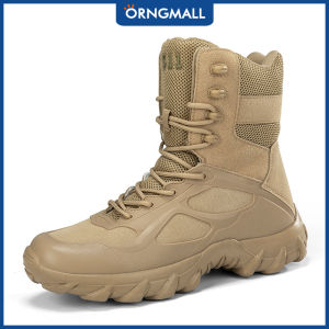 ORNGMALL Mens Hiking Boots - Ultra Light High Top Ankle Boots Breathable and Comfortable Ideal for Outdoor Adventures Non-Slip and Wear Resistant Size 39-48