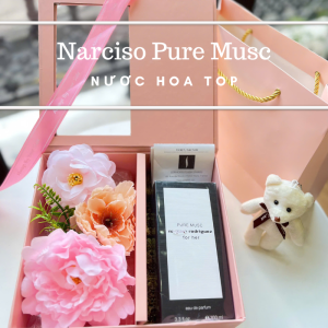 Set quà tặng nước hoa cao cấp Nước Hoa Narciso Pure Musc 100ML ngày 8/3 20/10 noel valetine nhà giáo Việt Nam