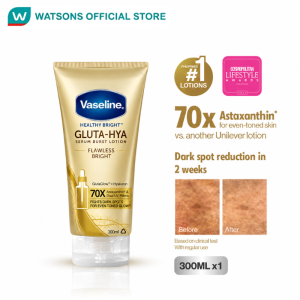 Vaseline Gluta-Hya Serum Burst Lotion 300ml Dark Spots Even Tone Brightening Body 70X Astaxanthin