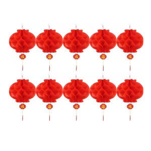 Polocat 1/10pcs 2024 New Years Day  Decoration Glass Ornament Lantern Window Ornament Lantern Spring Festival Spring Festival Lantern DIY Mobile New Year Decoration (In stock)