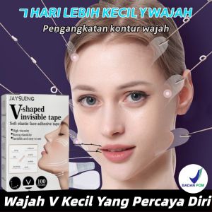 【ISI 100 PCS】Stiker Wajah Anti Kerut/Sticker Garis Wajah Untuk Wajah Mata dan Leher - Instant Face Lift Sticker V Shape Face Lift Tape