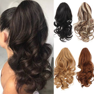 12Inch Shrot Wavy Claw Clip Ponytail Hair Extension Synthetic Hairpieces For Women And Girl