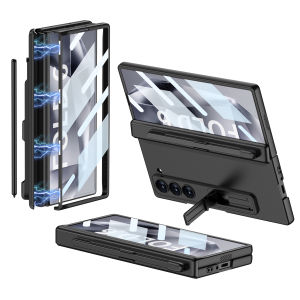 Shockproof Armor Case for Samsung Galaxy Z Fold5 Fold4 Fold3 5G Case Z Fold7 Fold6 Case with Hinge Case Stand For Samsung Z Fold 3 4 5 6 Kickstand Case with Pen Holder Cover For Samsung Z Fold7 Fold6 Case With Front Screen Film Case For ZFold 6 5 4 3 Case